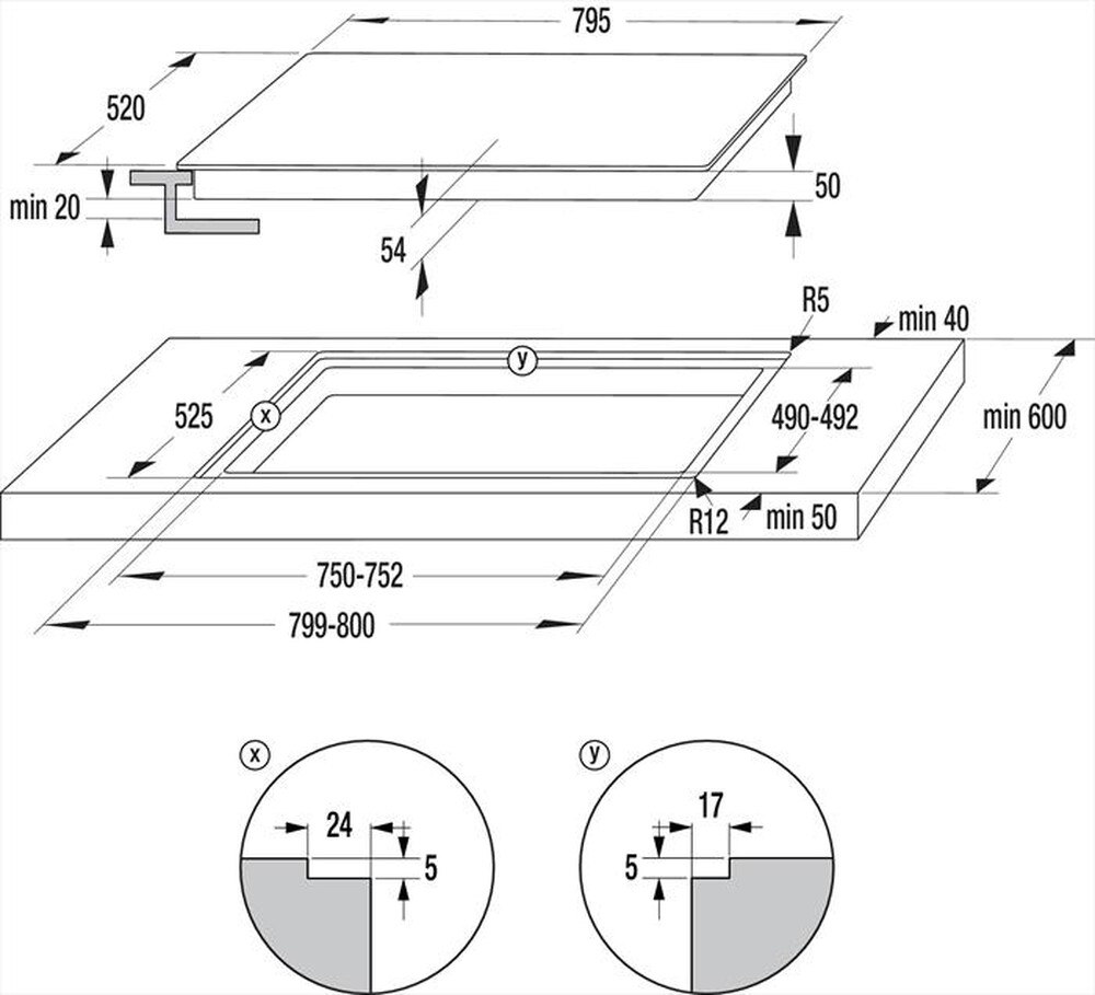 Immagine del prodotto HISENSE - Piano cottura induzione HI8421BSC 79,5 cm-Nero