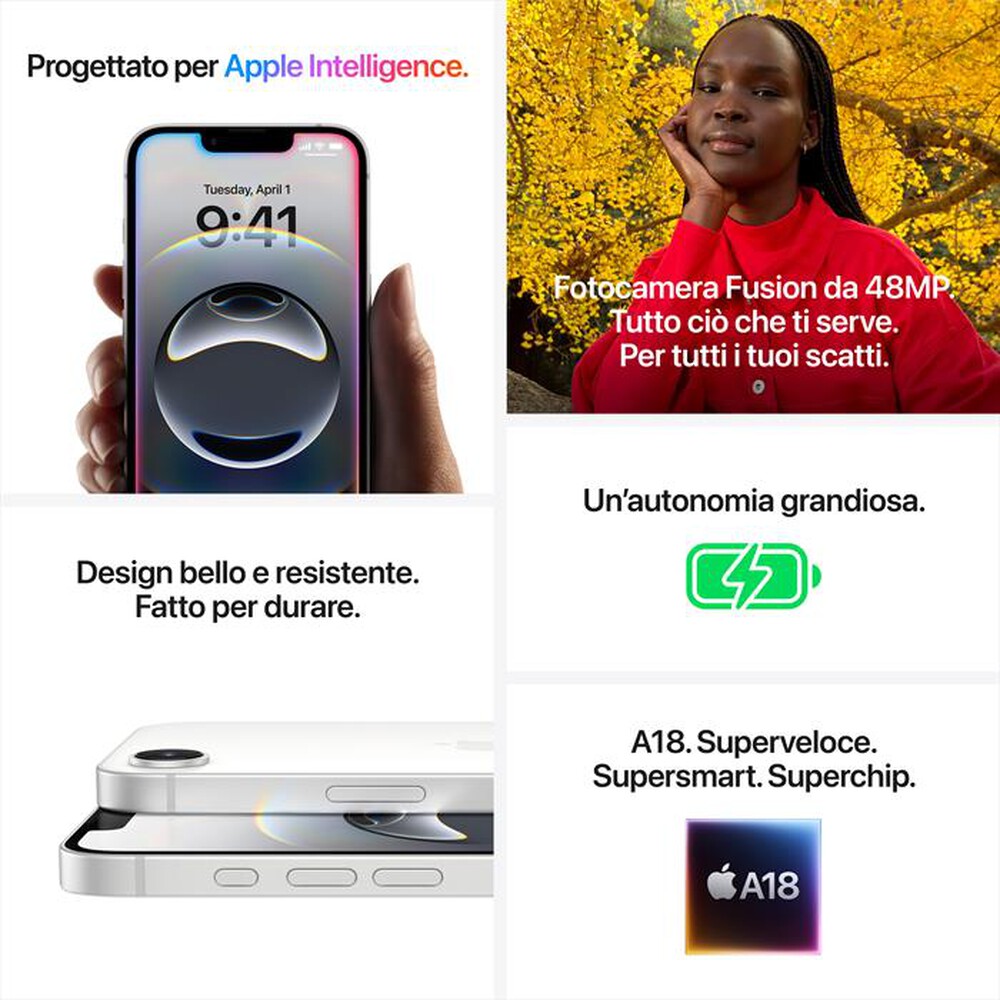 "APPLE - iPhone 16e 128GB-Bianco"