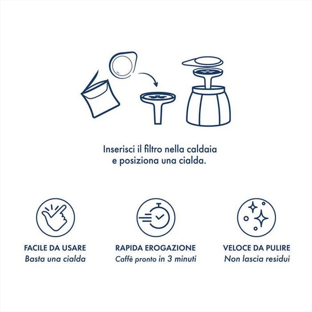 Immagine del prodotto CAFFE BORBONE - MOKACIAO-Acciaio/blu