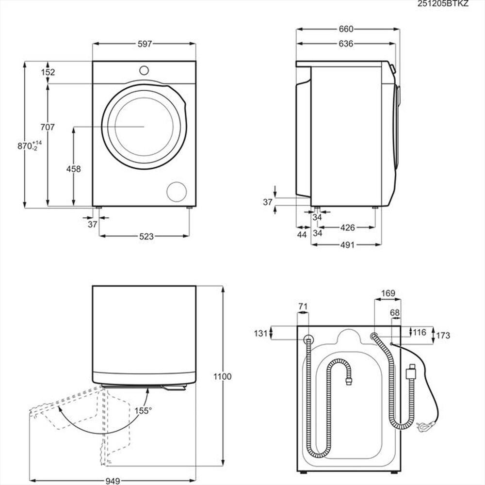 Immagine del prodotto AEG - Lavasciuga LWR9C16BAY 10/6 Kg Classe A/BY-Bianco