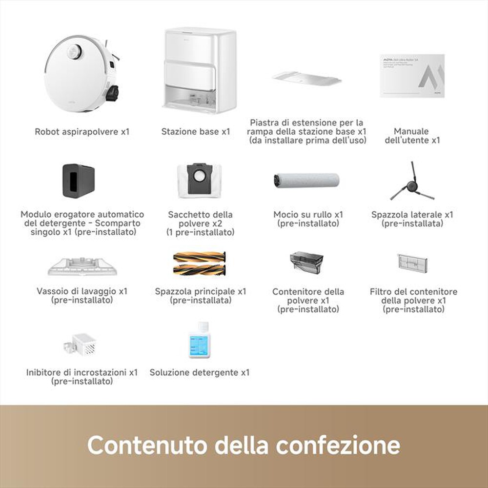 Immagine del prodotto MOVA - Aspirapolvere robot Z60 VIM ULTRA ROLLER SA-Bianco