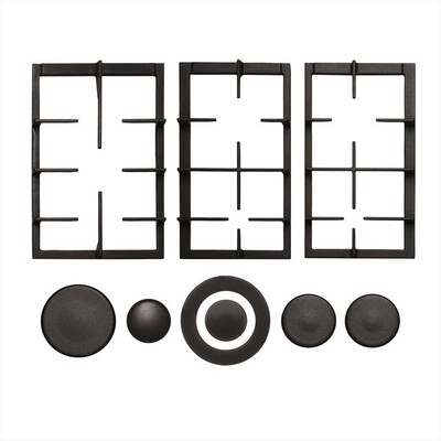 GLEM GAS - 9N85GH Kit 2 griglie in ghisa-NERO,  GLEM GAS - 9N85GH Kit 2 griglie in ghisa-NERO