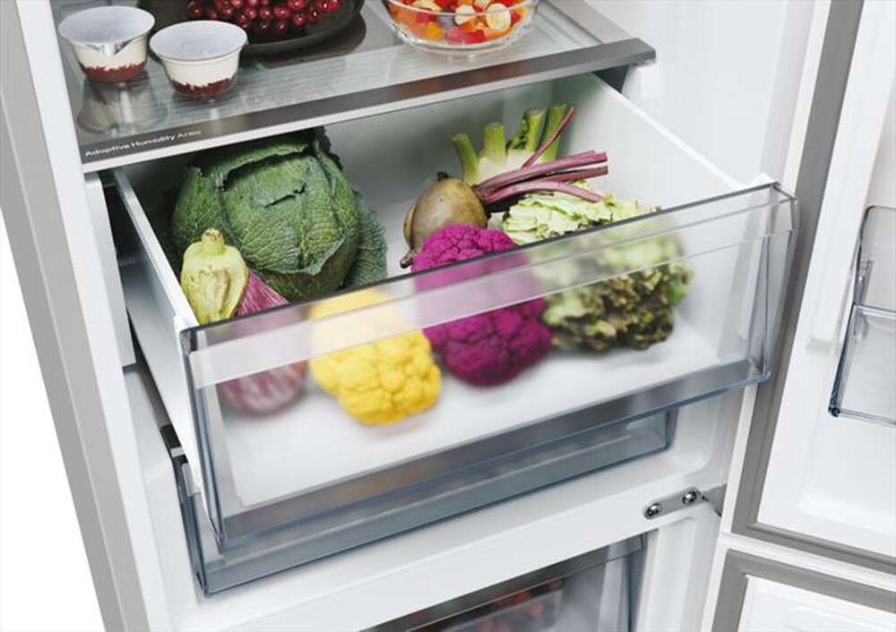 "CANDY - Frigorifero combinato CNCQ2T620EX Classe E 409 lt-Stainless steel"