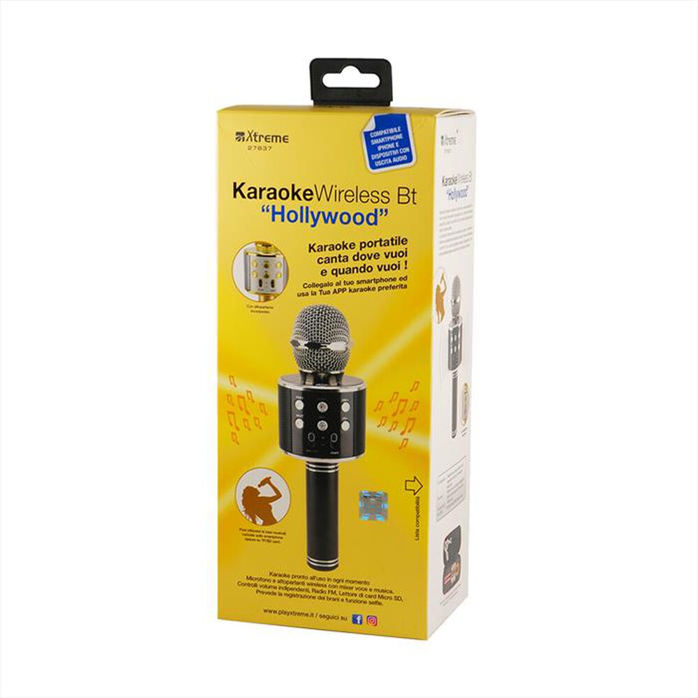 Immagine del prodotto XTREME - 27837K - Microfono Karaoke Hollywood-GOLD
