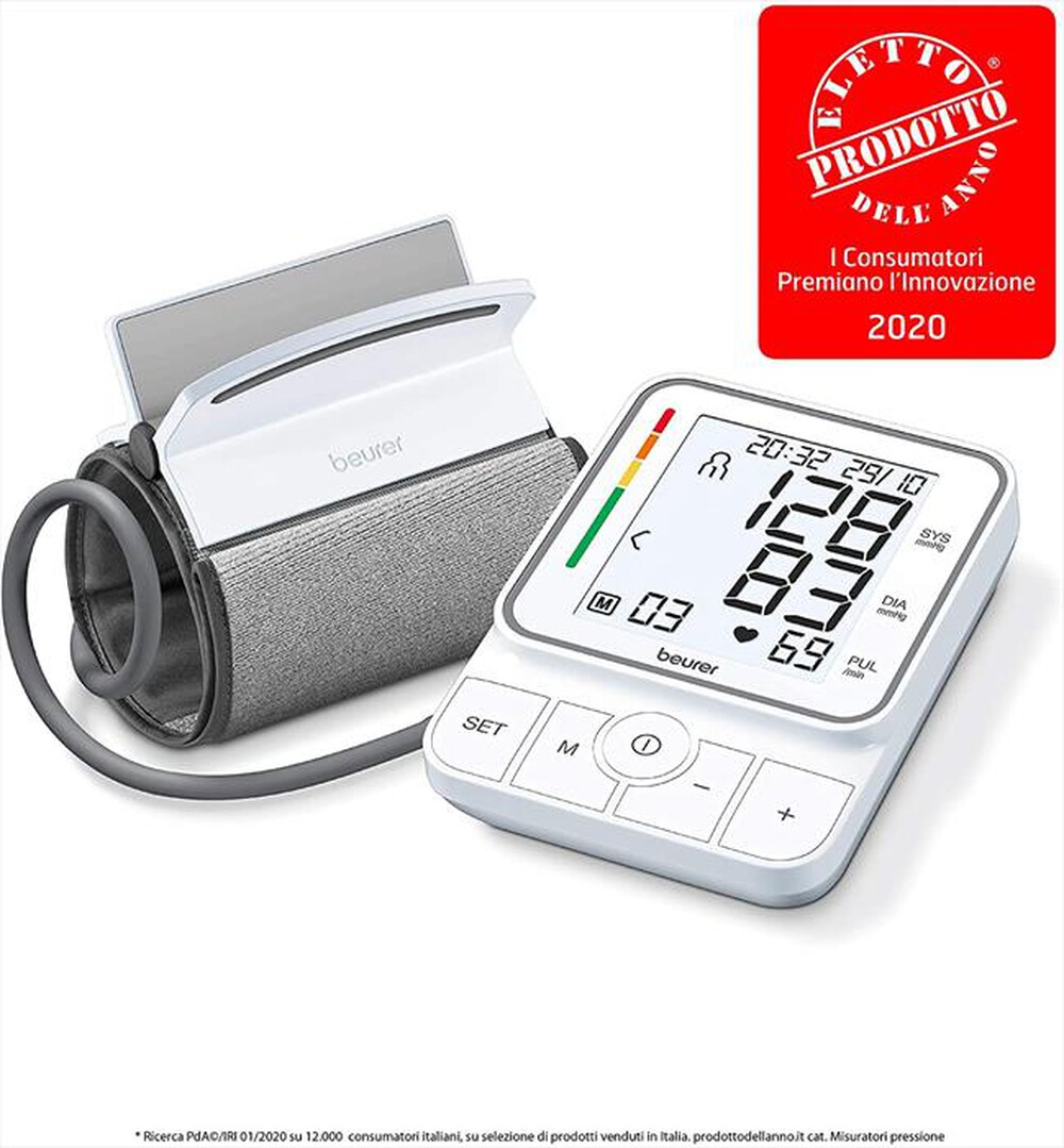 "BEURER - BM 51 easy Clip Misuratore di Pressione da braccio-Bianco"