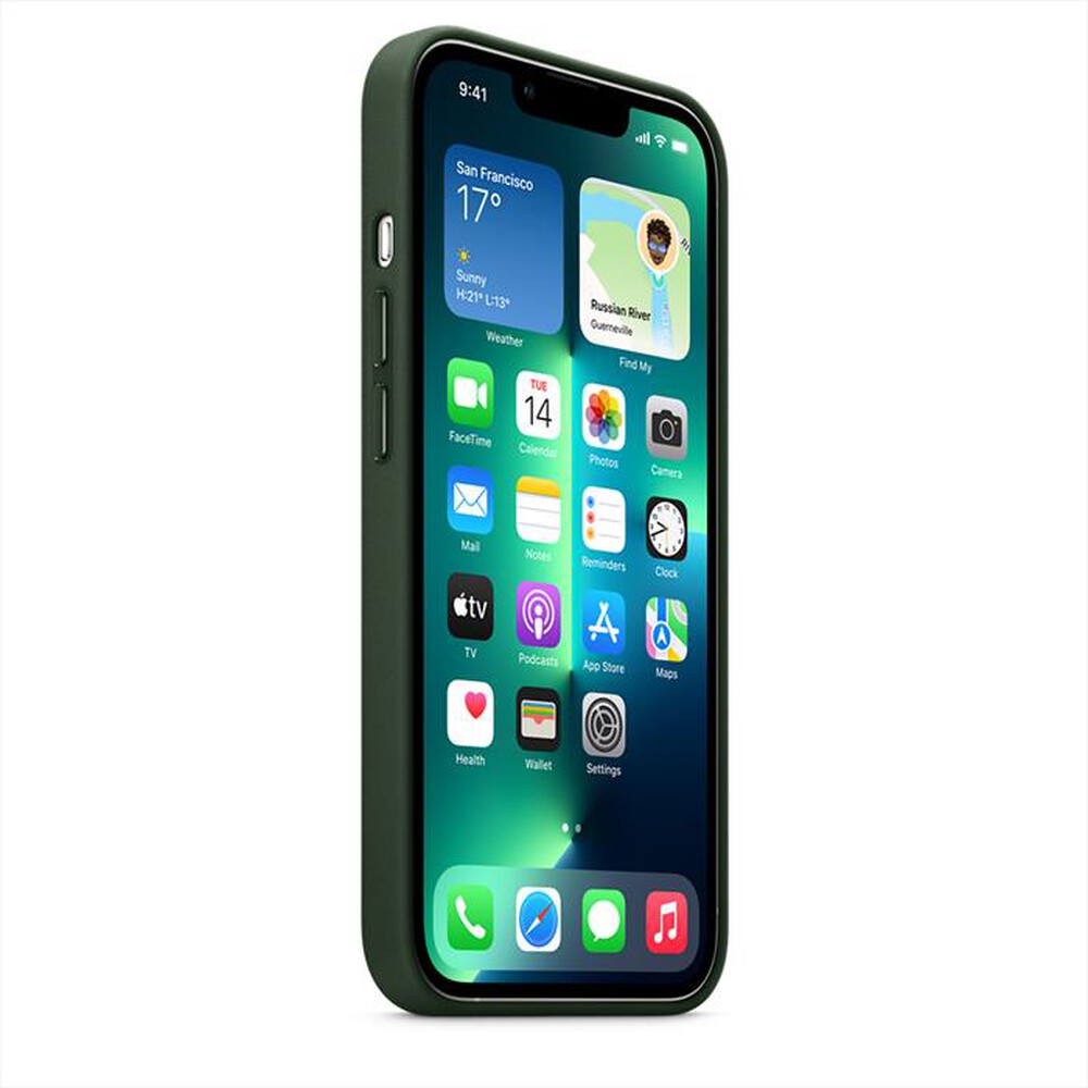 "APPLE - Custodia MagSafe in pelle per iPhone 13 Pro-Verde sequoia"