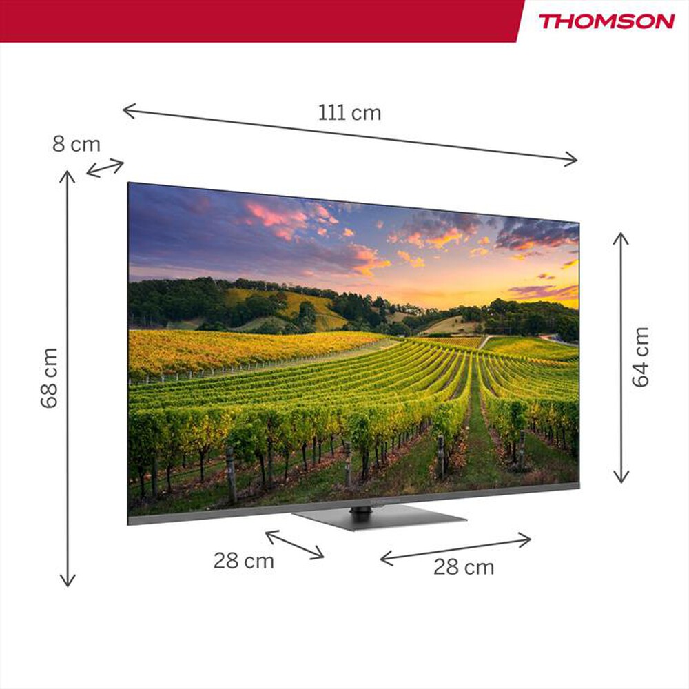"THOMSON - Smart TV Q-LED UHD 4K 50\" 50QG5C14-Nero"