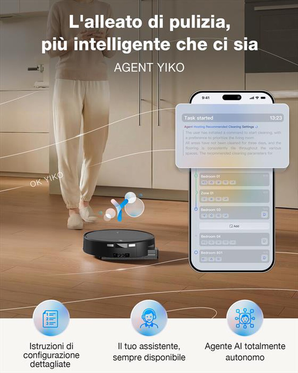 Immagine del prodotto ECOVACS - Aspirapolvere robot DEEBOT T90 PRO OMNI EU-Nero