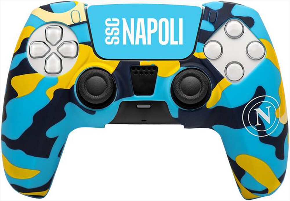 "QUBICK - CONTROLLER SKIN SSC NAPOLI CAMO (PS5)-Azzurro, Nero e Giallo"