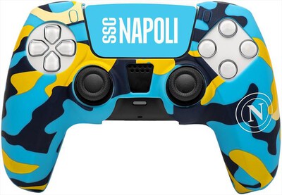 QUBICK - CONTROLLER SKIN SSC NAPOLI CAMO (PS5)-Azzurro, Nero e Giallo