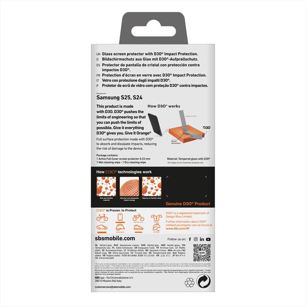 Immagine del prodotto SBS - TED3OSCRGLSAS25-Trasparente