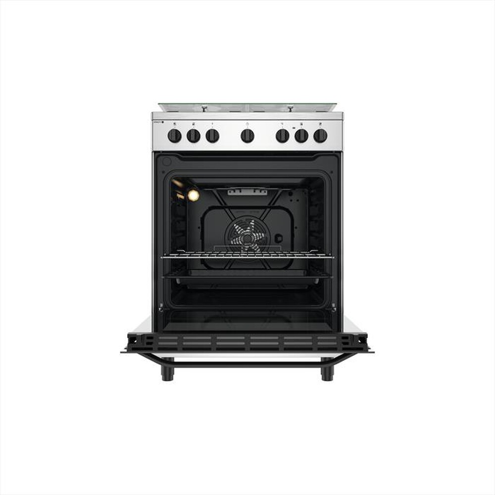 "HOTPOINT ARISTON - Cucina HS68G5PHX/E Classe A-Nero, Acciaio inossidabile"