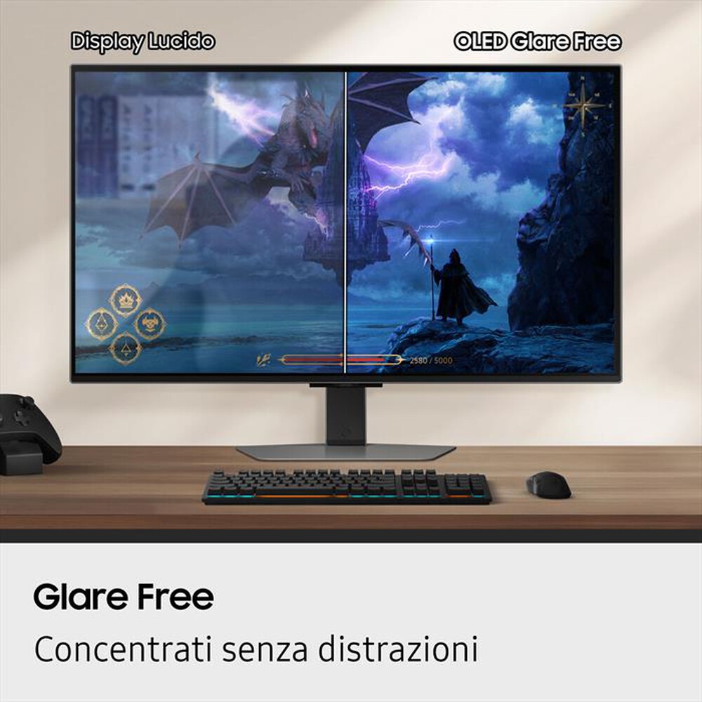 Immagine del prodotto SAMSUNG - MONITOR GAMING ODYSSEY OLED G8 - G81SF DA 27'' UHD-Silver