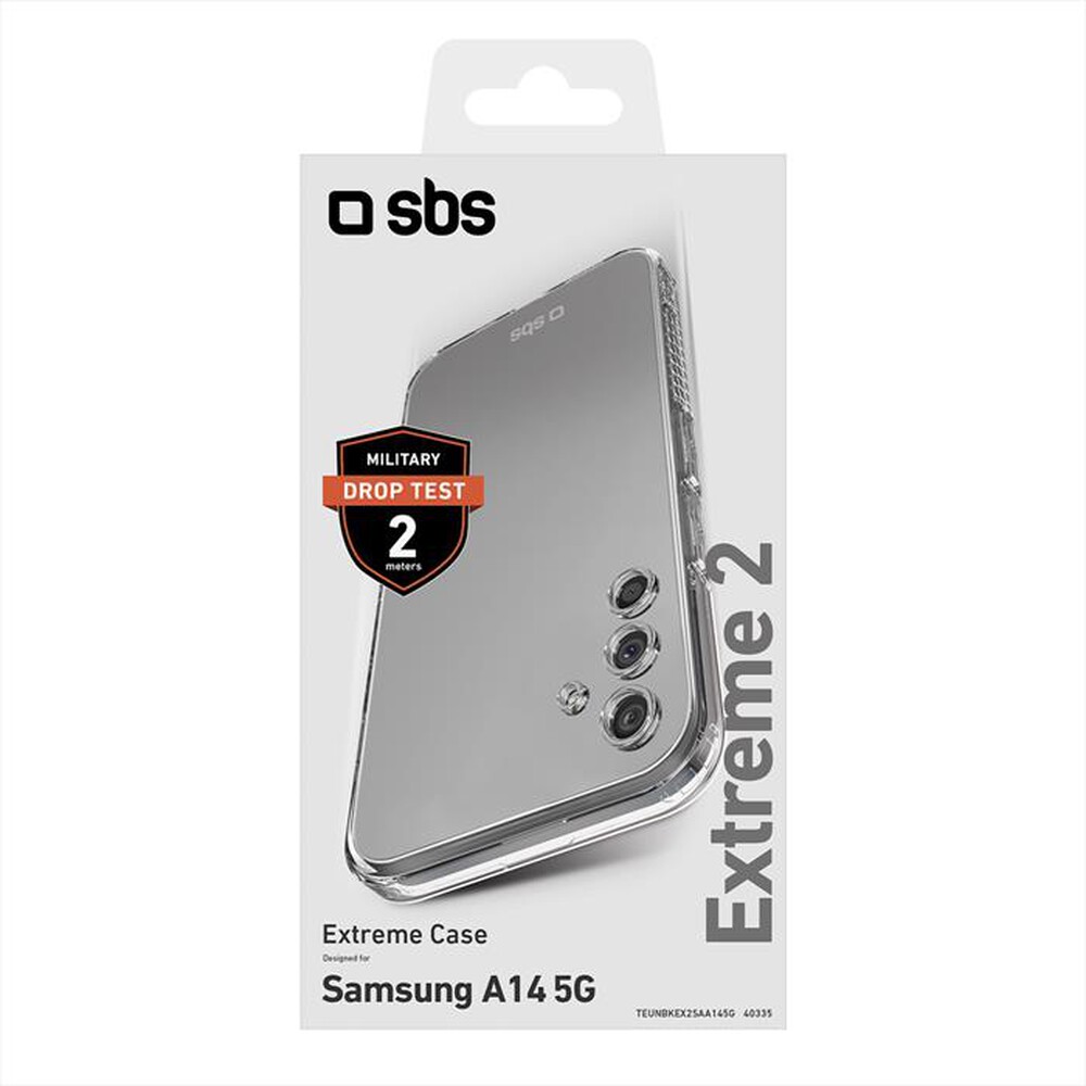 "SBS - Cover extreme TEUNBKEX2SAA145G per Samsung A14 5G-Trasparente"