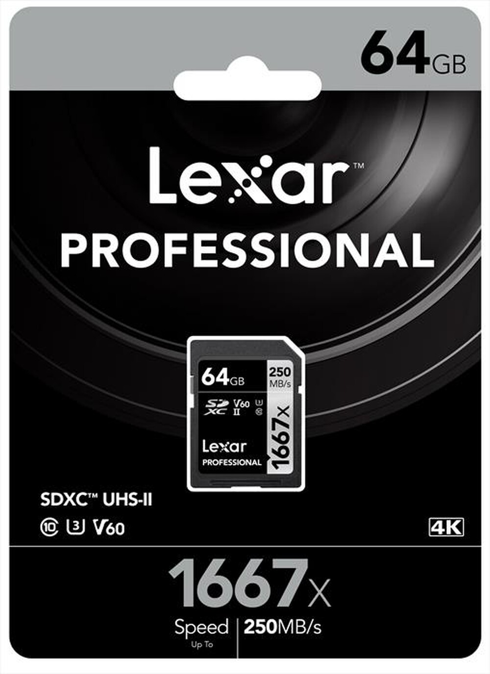 "LEXAR - SDXC PRO 1667X 64 GB-Black"