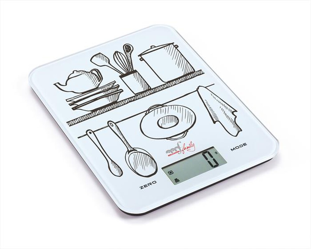 "MELCHIONI - Bilancia da cucina GLASS-bianco"