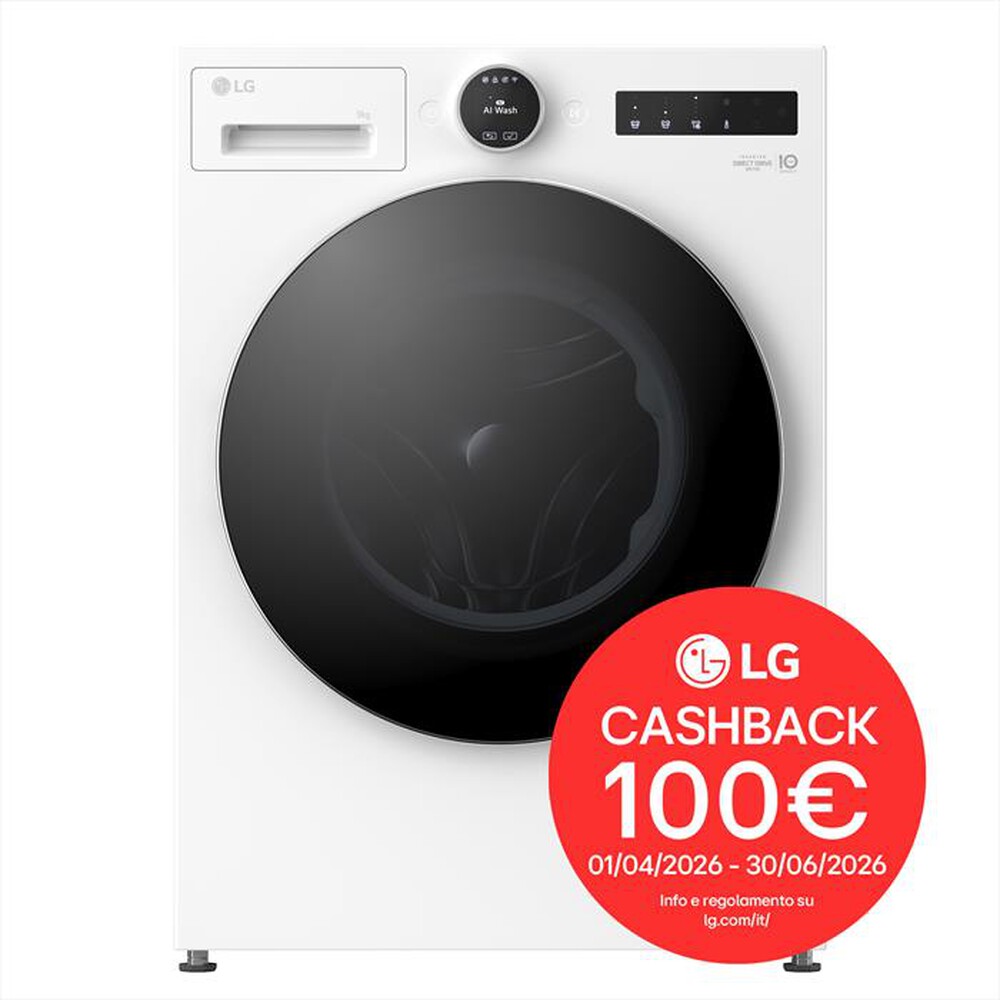 Immagine del prodotto LG - Lavatrice AI DD F4X9009TWCE 9 Kg Classe A-Ivory White