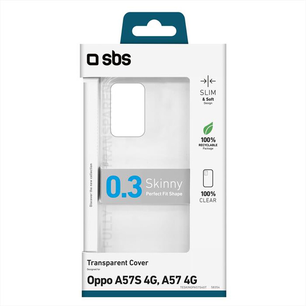 "SBS - Cover skinny TESKINOPA57S4GT Oppo A57S 4G/A57 4G-Trasparente"