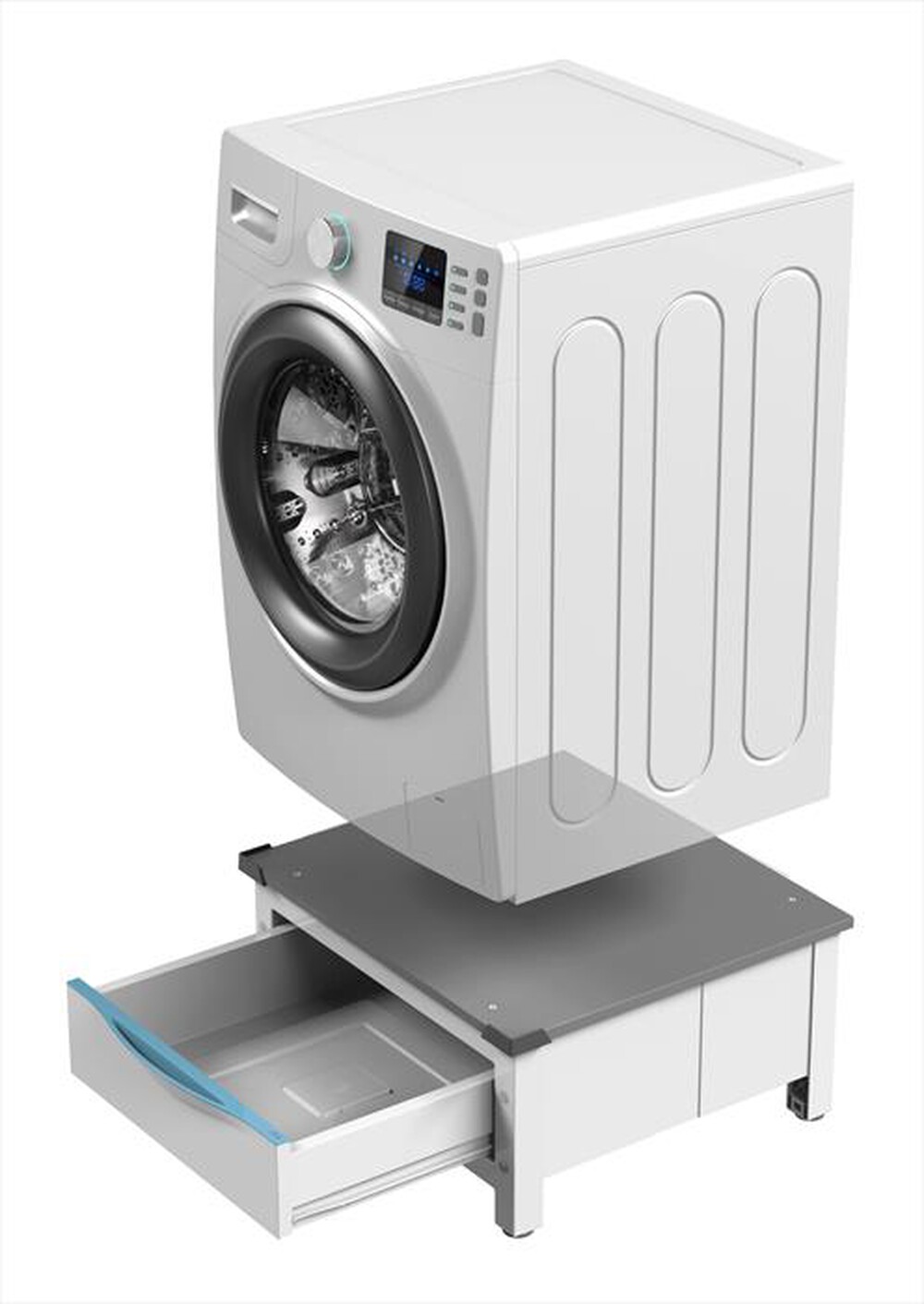 Immagine del prodotto MELICONI - BASE SPACE EXTRA-Struttura bianca, ripiano grig