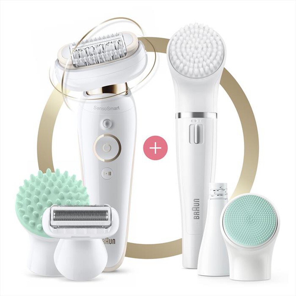 "BRAUN - SILK-ÉPIL 9 FLEX 9-300 BEAUTY SET EPILATORE-BIANCO/ORO"