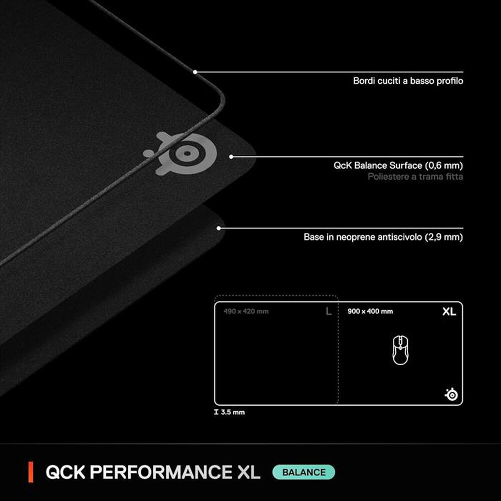 Immagine del prodotto STEELSERIES - QCK PERF XL - BALANCE-Nero