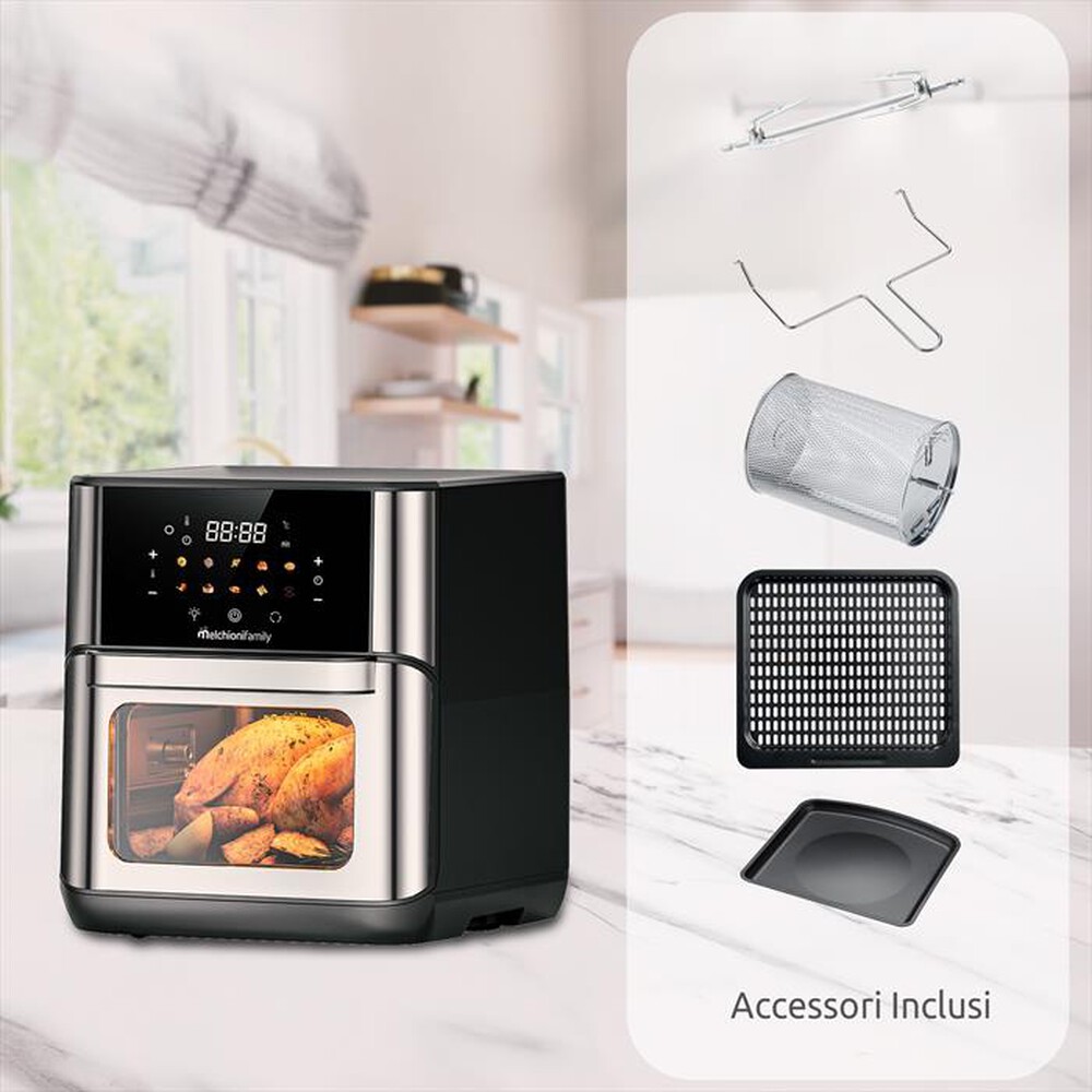 Immagine del prodotto MELCHIONI FAMILY - Friggitrice ad Aria 12L FLORA-Silver / Plastica