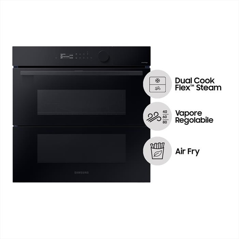 "SAMSUNG - Forno incasso elettrico NV7B5760WBK/U5 Classe A+-VETRO NERO"