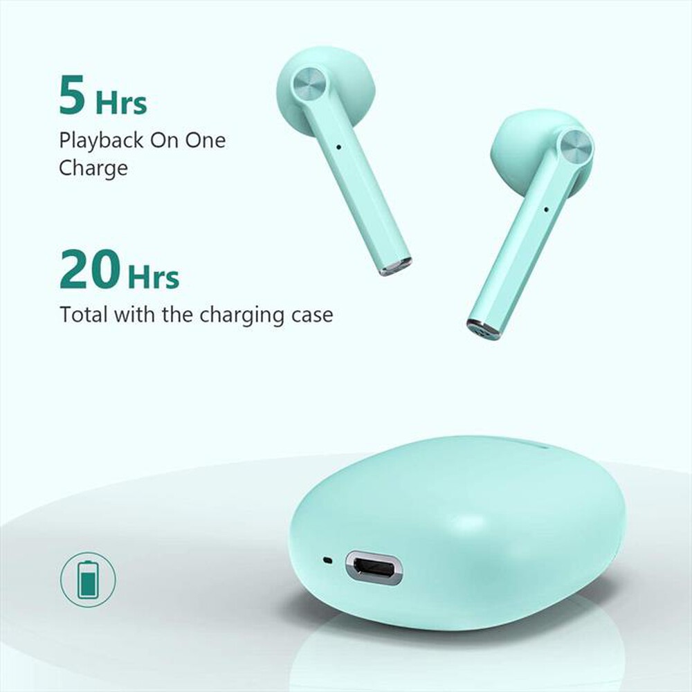 "LENOVO - HT30 AURICOLARI BLUETOOTH RICARICA WIRELESS-VERDE"