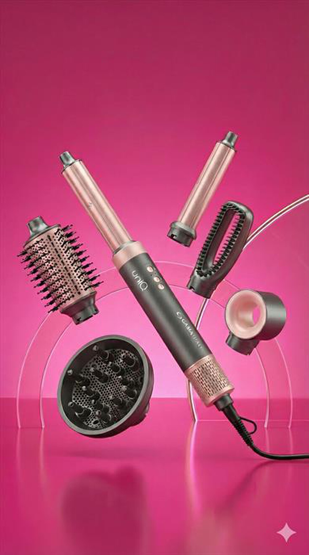 Immagine del prodotto GAMA - MULTISTYLER UNIQ FLOW 6 ACCESSORI-grigio e rosa
