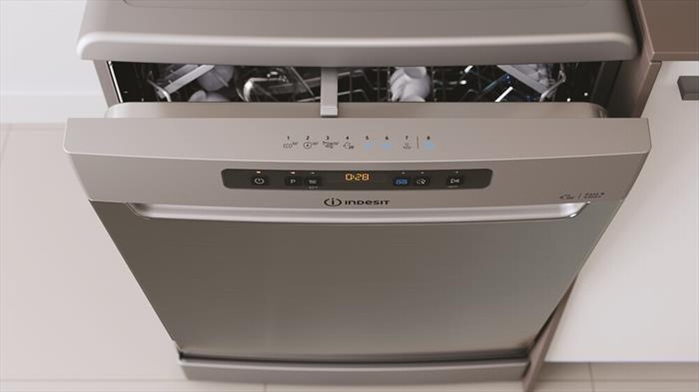"INDESIT - Lavastoviglie DFO 3C23 A X Classe E 14 coperti-Stainless steel"