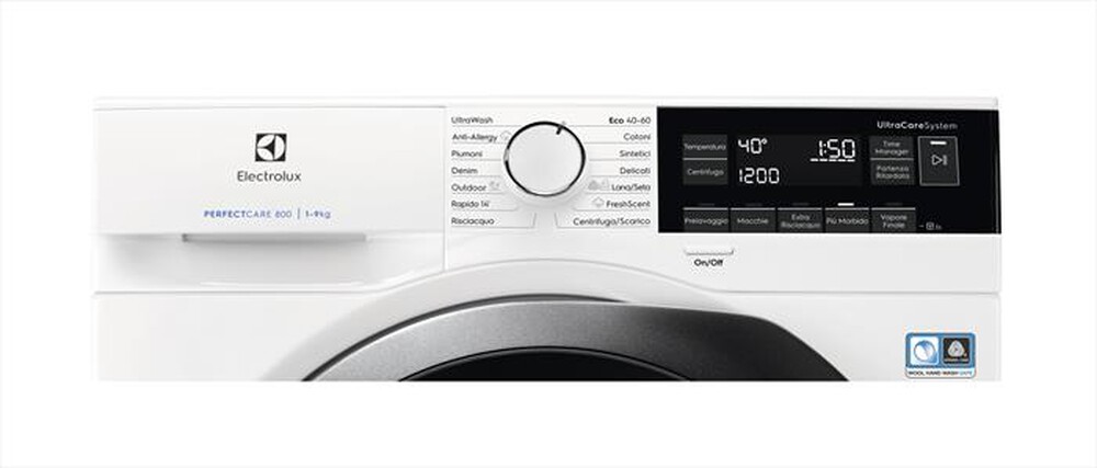 "ELECTROLUX - Lavatrice EW8F396G 9 Kg Classe A-Bianco/oblò nero"