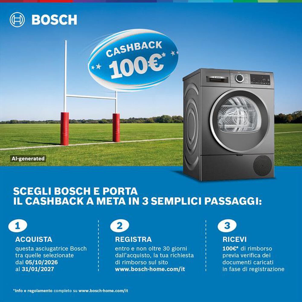 Immagine del prodotto BOSCH - Asciugatrice Serie 6 WQG243DRII 9Kg Classe C-Antracite
