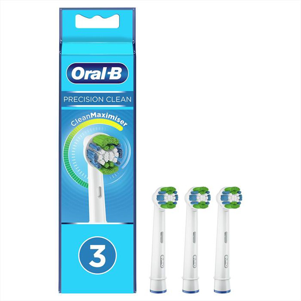 "ORAL-B - Testine Precise Clean Con CleanMaximiser, 3 Pezzi-Bianco"