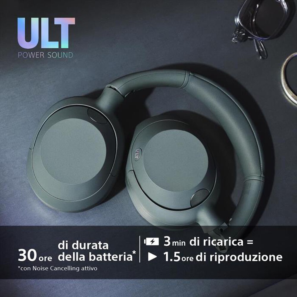 "SONY - Cuffie a padiglione chiuso WHULT900NH.CE7-Grigio Foresta"