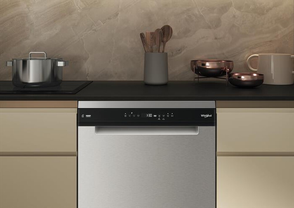 "WHIRLPOOL - Lavastoviglie MAXISPACE W7F HP43 X Classe C 15 cop-Stainless steel"