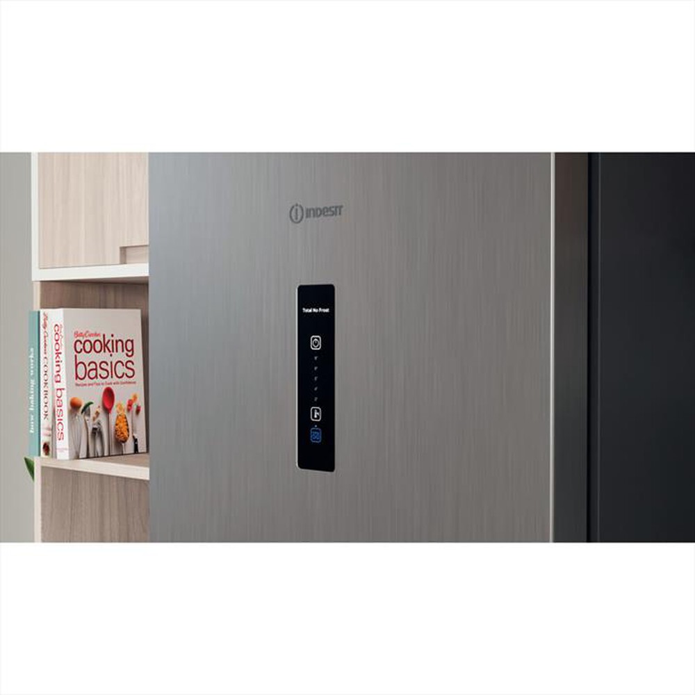 "INDESIT - Frigorifero combinato PUSH&GO INFC8 TO32X Classe E-Stainless steel"