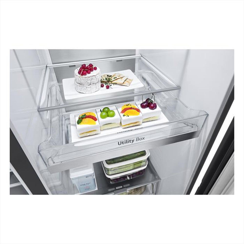 "LG - Frigorifero side by side GSLE91EVAC Classe C-Essence Black Steel"