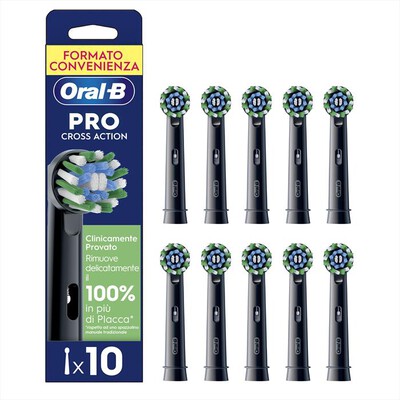 ORAL-B - Testine Ricambio EB50BRX 10CT CROSSACTION ENG BOX-NERO
