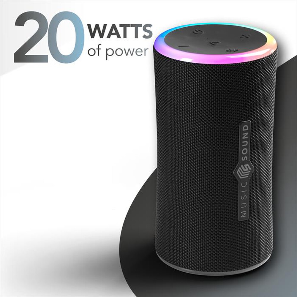 Immagine del prodotto MUSIC SOUND - Speaker Bluetooth portatile da 20W AURA 20-Nero