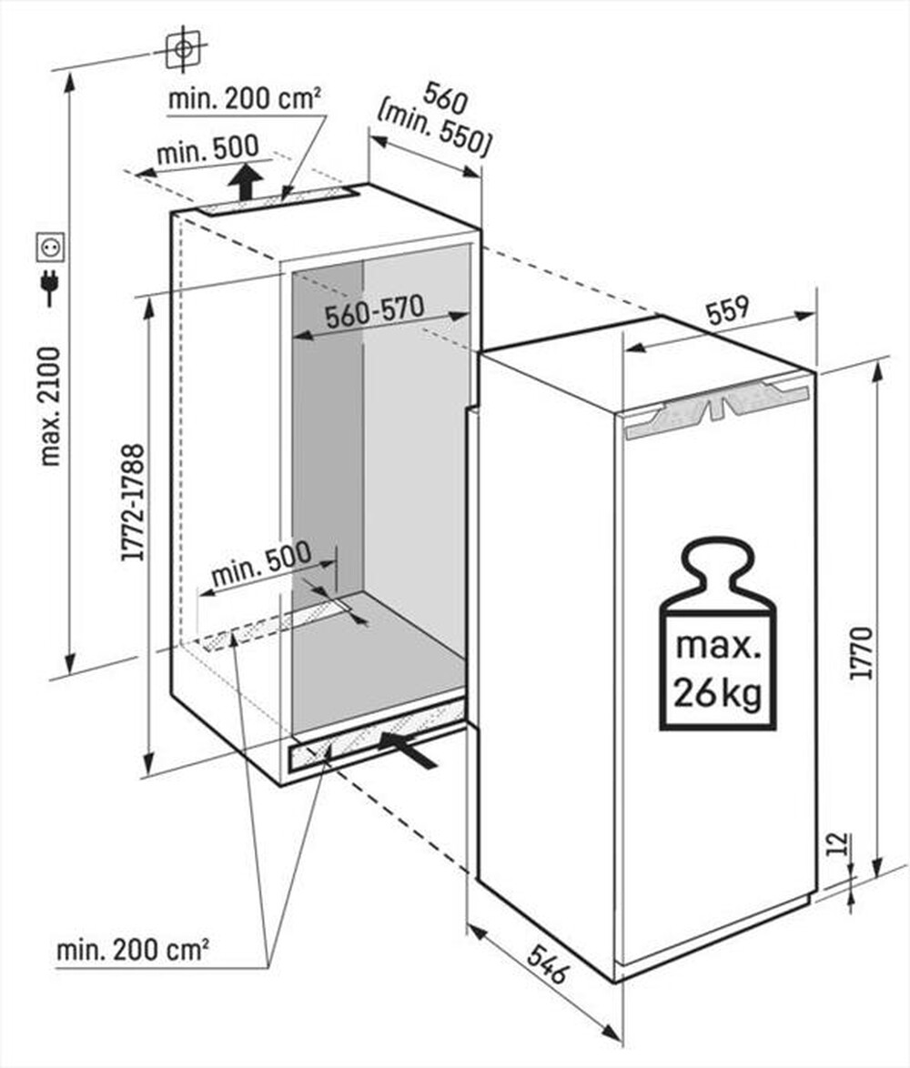"LIEBHERR - Frigorifero 1 porta IRBD 5120-22 Classe D 294 lt"