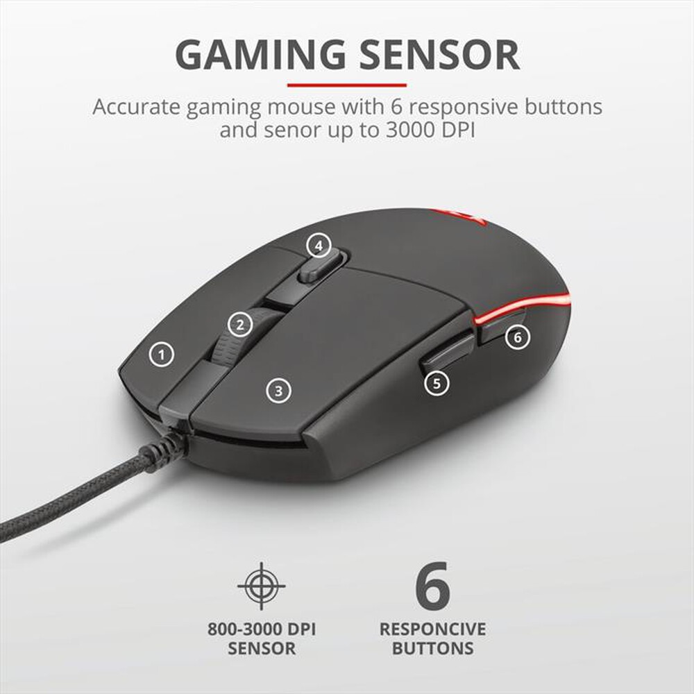 "TRUST - GXT838 AZOR COMBO IT-Black"