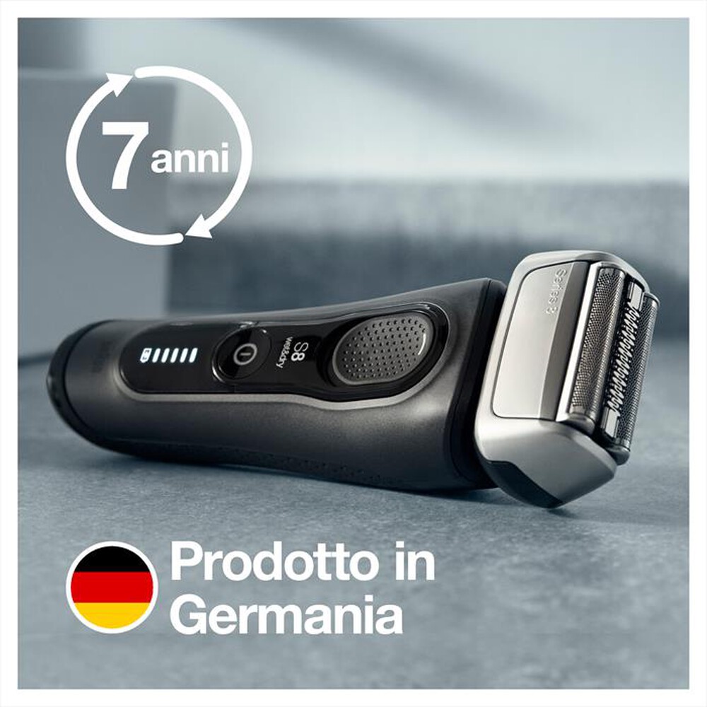 "BRAUN - Rasoio elettrico barba SERIES 8 8460CC-Nero"