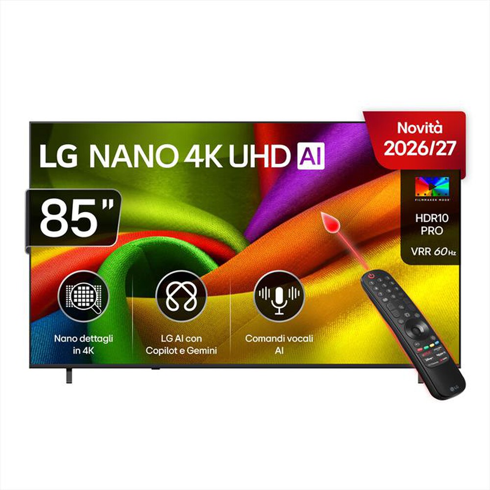 Immagine del prodotto LG - Smart TV LED NANO 4K UHD AI 85" NU90 85NU900B6LA-Charcoal Black