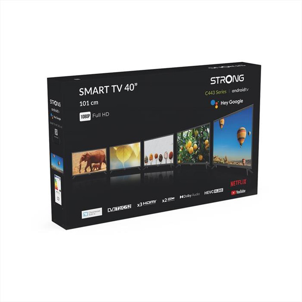 "STRONG - Smart TV 40\" T2/C/S2 Google Assistant-nero"