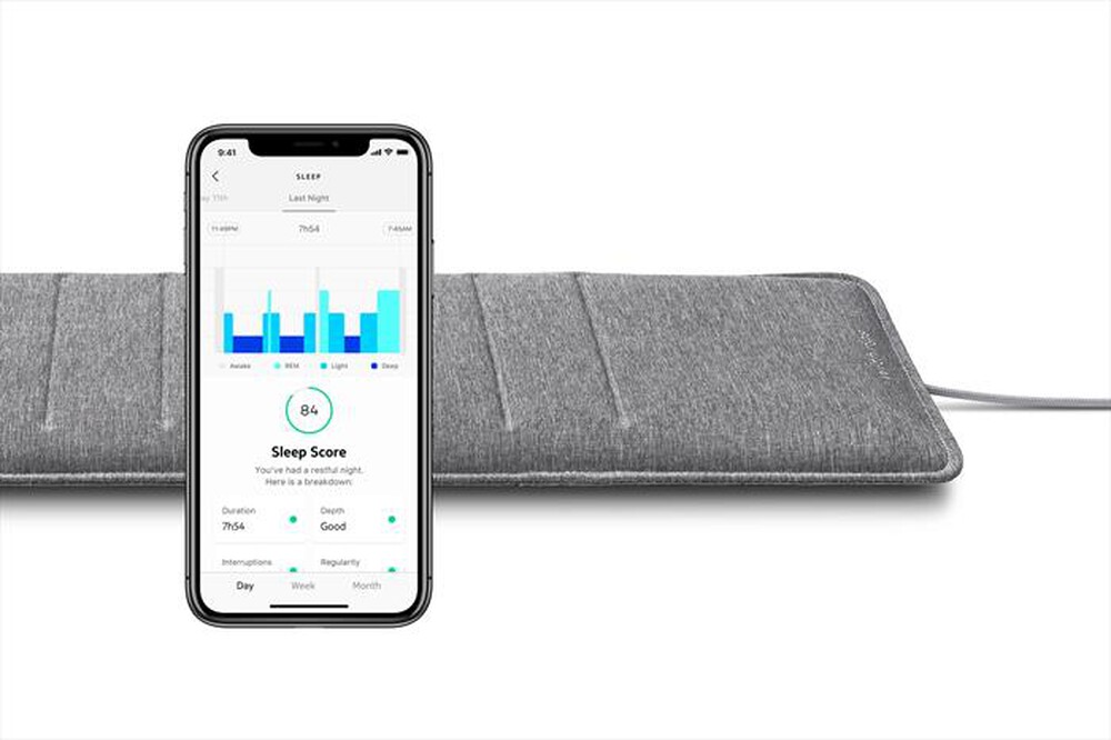 Immagine del prodotto WITHINGS - SENSORE SONNO CON RILEVAMENTO APNEA NOTTURNA-Grigio