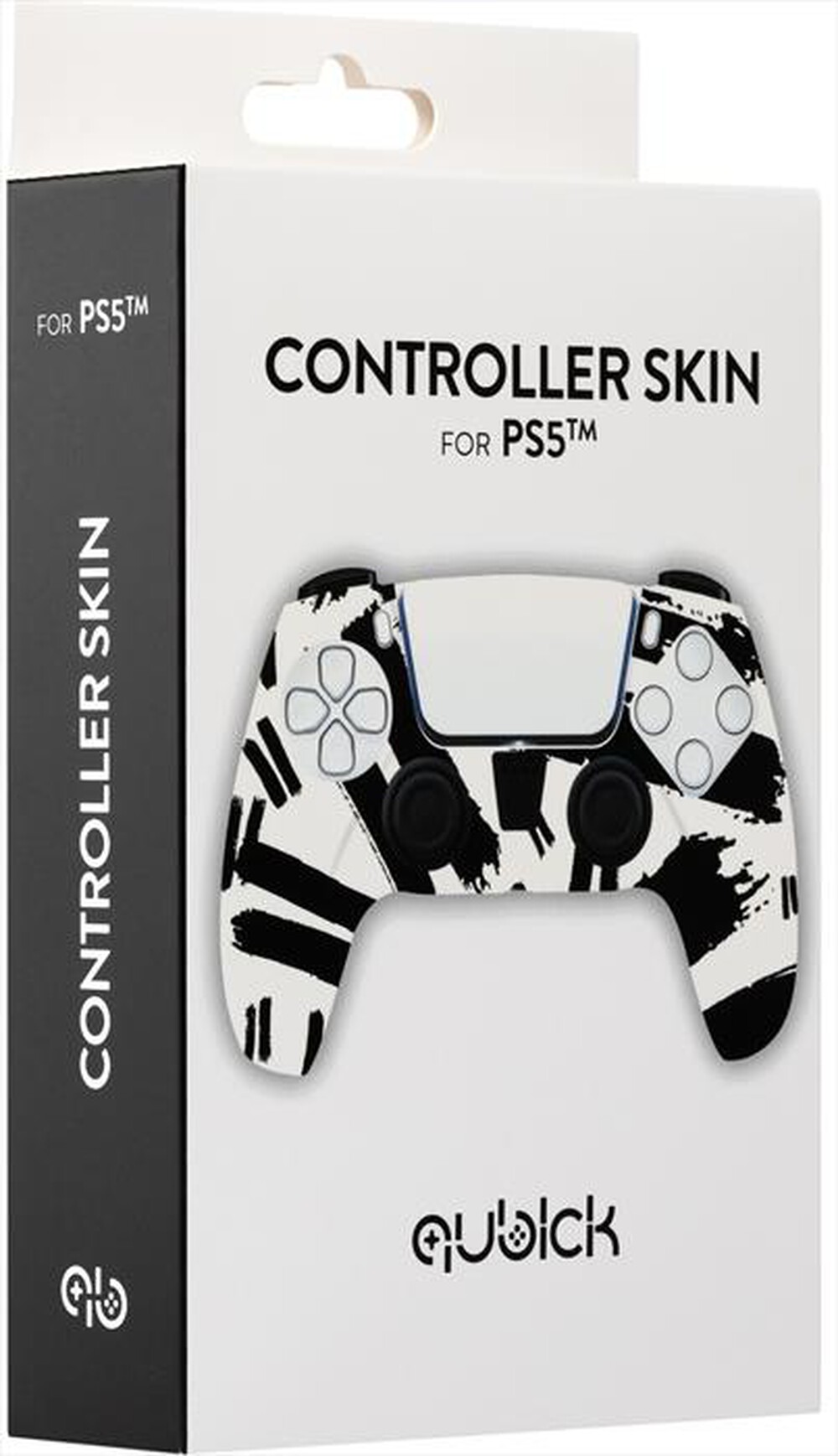 "QUBICK - CONTROLLER SKIN (PS5)-NERO BIANCO"