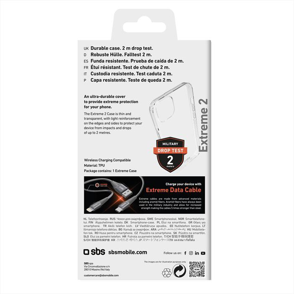 "SBS - Cover TEUNBKEX2IP1567 per iPhone 15 Plus-Trasparente"