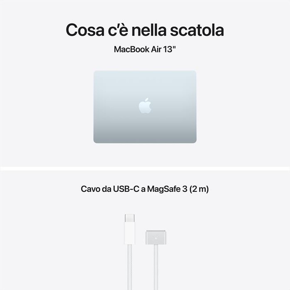 Immagine del prodotto APPLE - MacBook Air 13" M5 Core 10 CPU 10 GPU 24GB 1TB SSD-Celeste