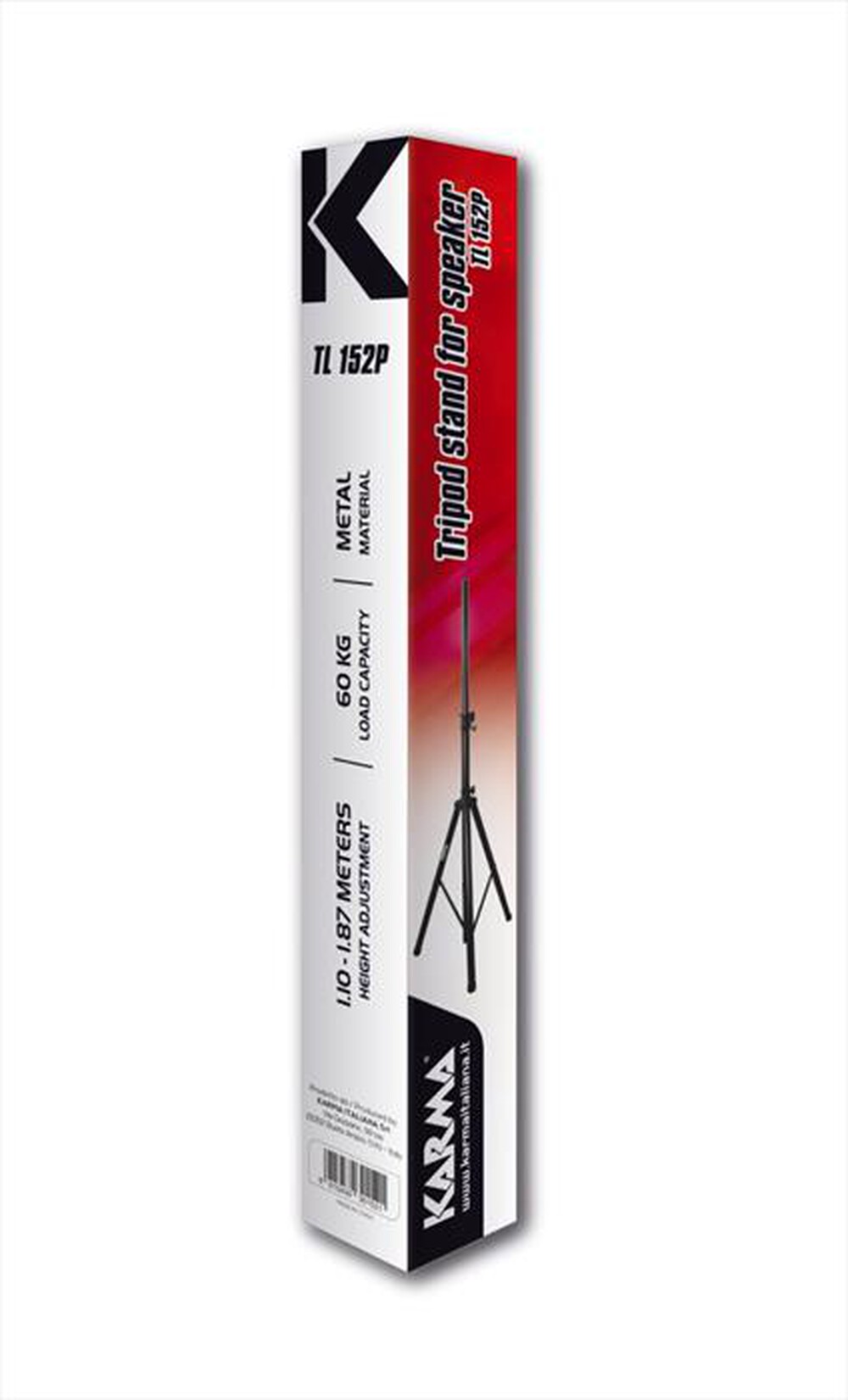 Immagine del prodotto KARMA - Treppiede per box da 110 a 187 cm - TL152P-Nero