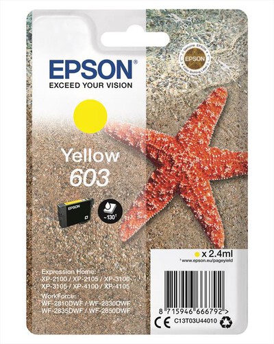 EPSON - 603 STELLA MARINA T03U STANDARD SINGLE GIALLO-Giallo